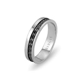 White Gold 2 Coloured Neva Wedding Band