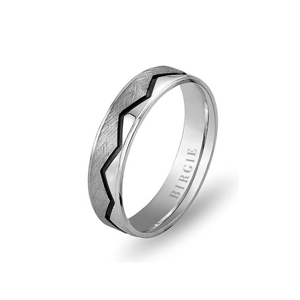 White Gold 2 Coloured Pera Wedding Band