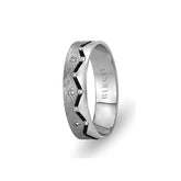 White Gold 2 Coloured Pera Wedding Band w/ Diamonds