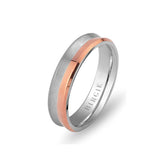 White and Rose Gold Beyazit Wedding Band