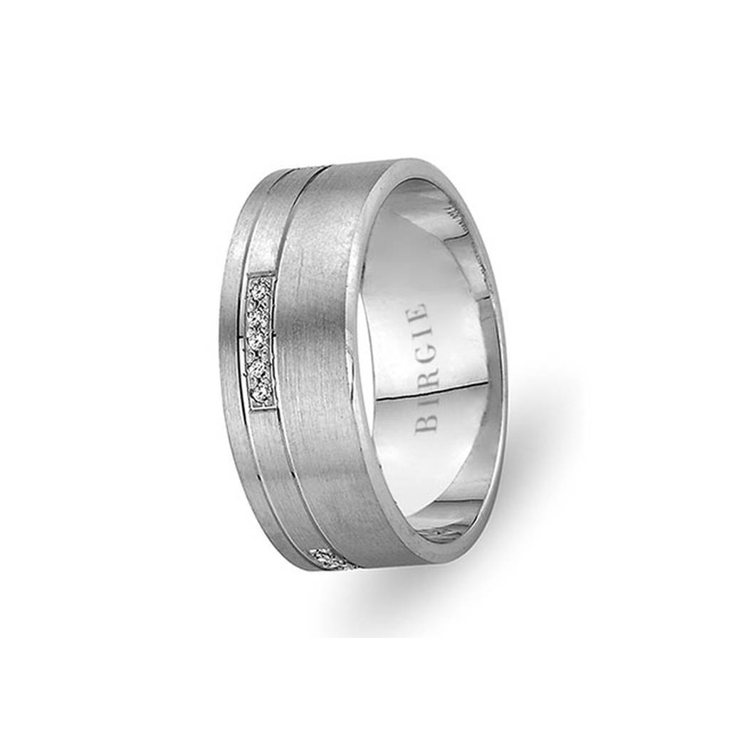 White Gold Harem Wedding Band w/ Diamonds