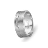 White Gold Harem Wedding Band w/ Diamonds