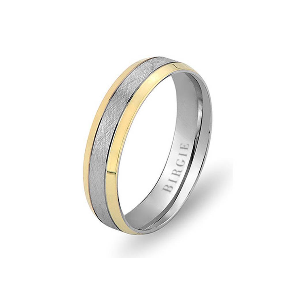 White and Yellow Gold Samatya Wedding Band