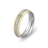 White and Yellow Gold Samatya Wedding Band