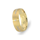 Yellow Gold Kanlica Matt Wedding Band w/ Diamonds - Birgie Diamant | Fine Jewellery - Diamant & Edelstein Schmuck