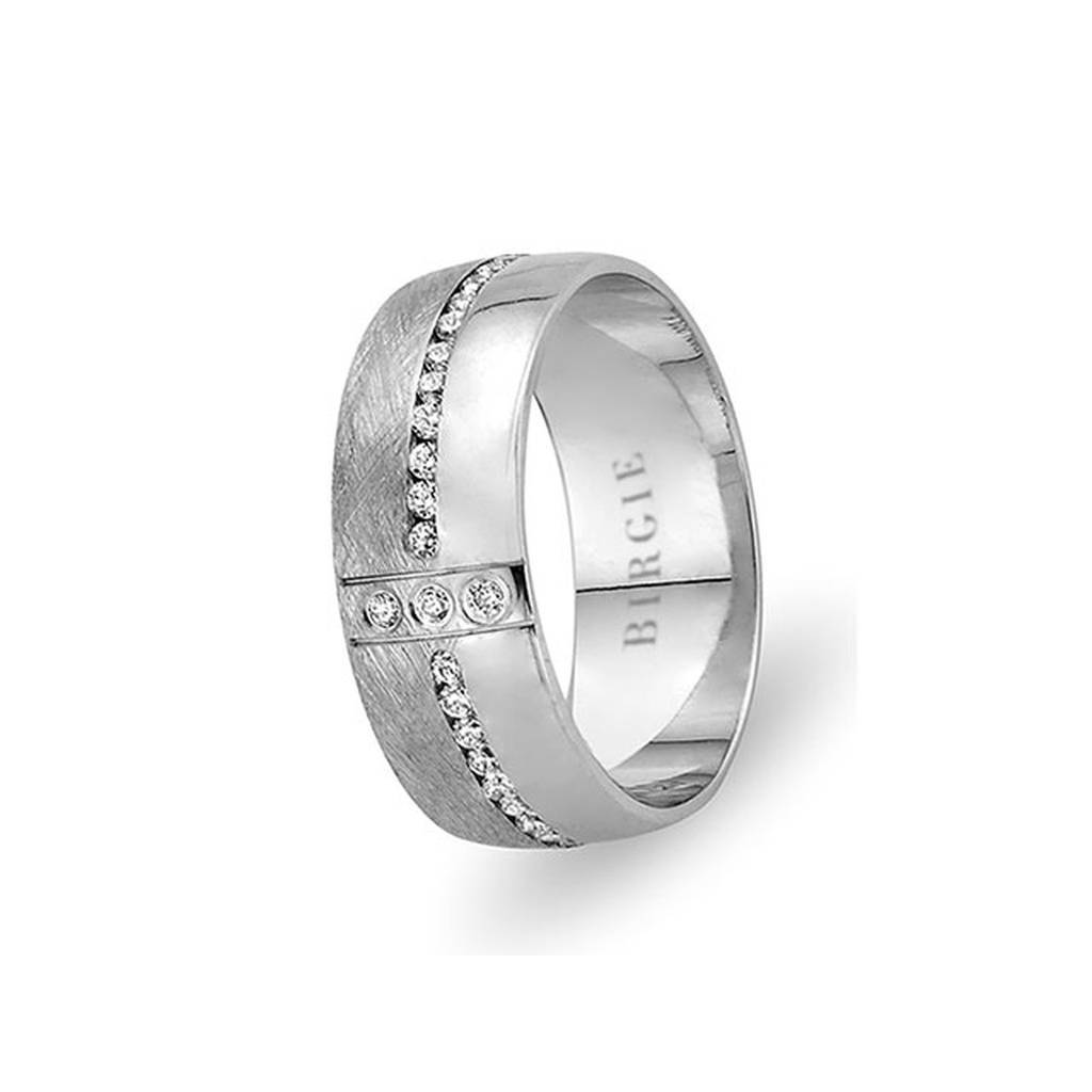 White Gold Eyup Wedding Band w/ Diamonds