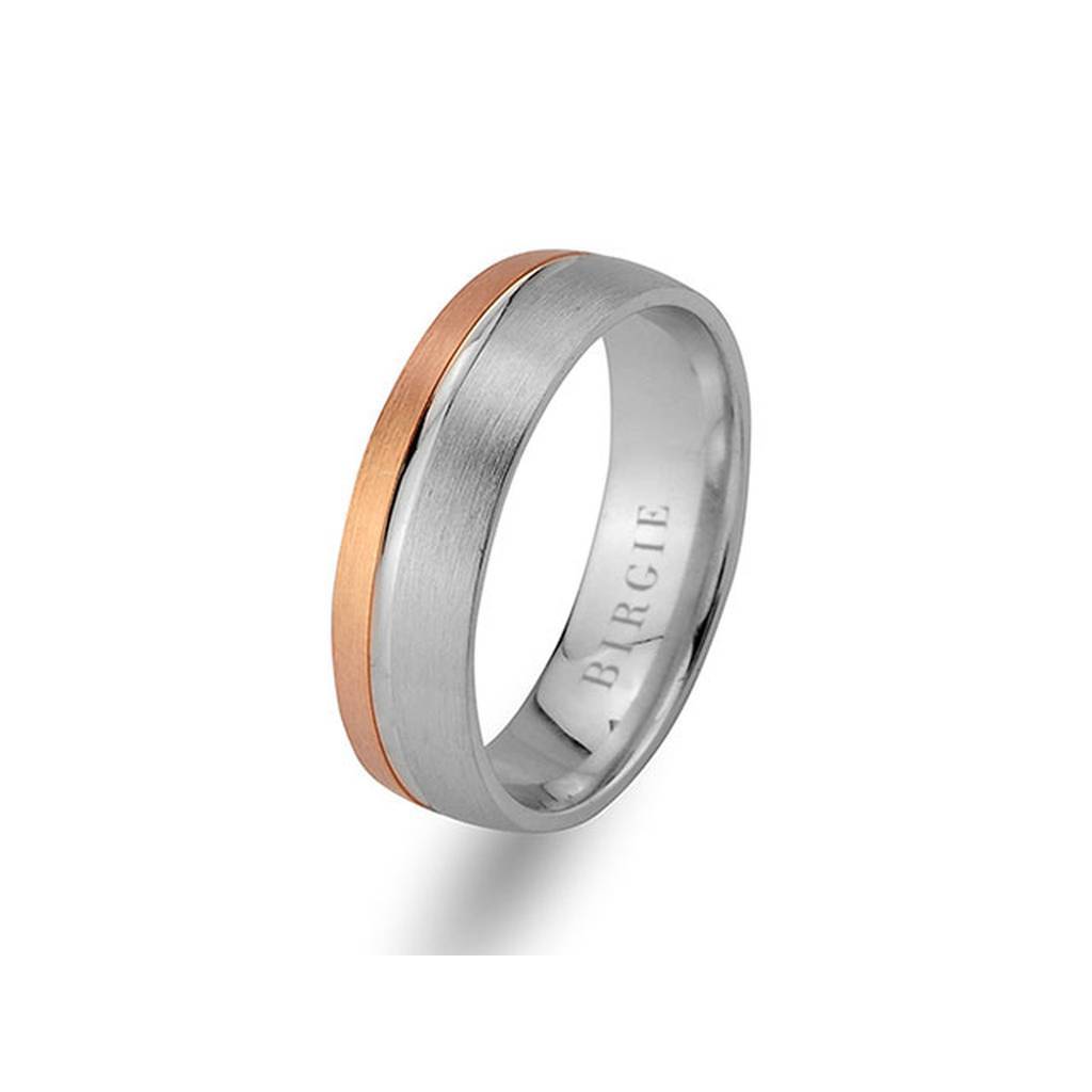 White and Rose Gold Imrahor Wedding Band