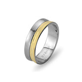 White and Yellow Gold Visnezade Wedding Band