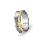 White and Yellow Gold Visnezade Wedding Band w/ Diamonds