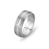 White Gold Grooved Kilyos Wedding Band