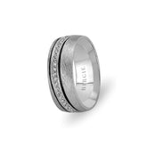 White Gold Bebek Wedding Band w/ Diamonds