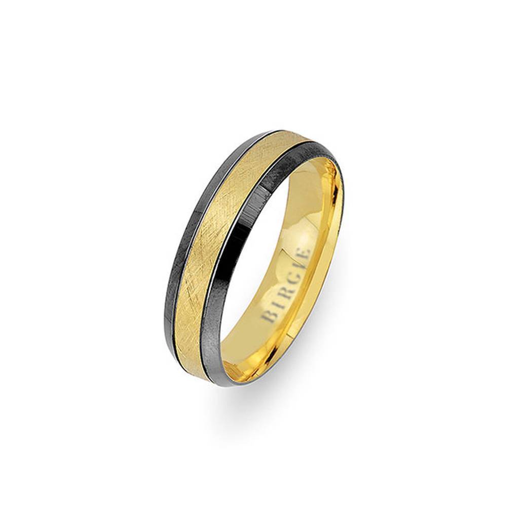 Yellow Gold 2 Coloured Atolia Wedding Band - Birgie Diamant | Fine Jewellery - Diamant & Edelstein Schmuck