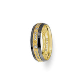 Yellow Gold 2 Coloured Atolia Wedding Band w/ Diamonds - Birgie Diamant | Fine Jewellery - Diamant & Edelstein Schmuck