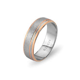 White and Rose Gold Mara Wedding Band