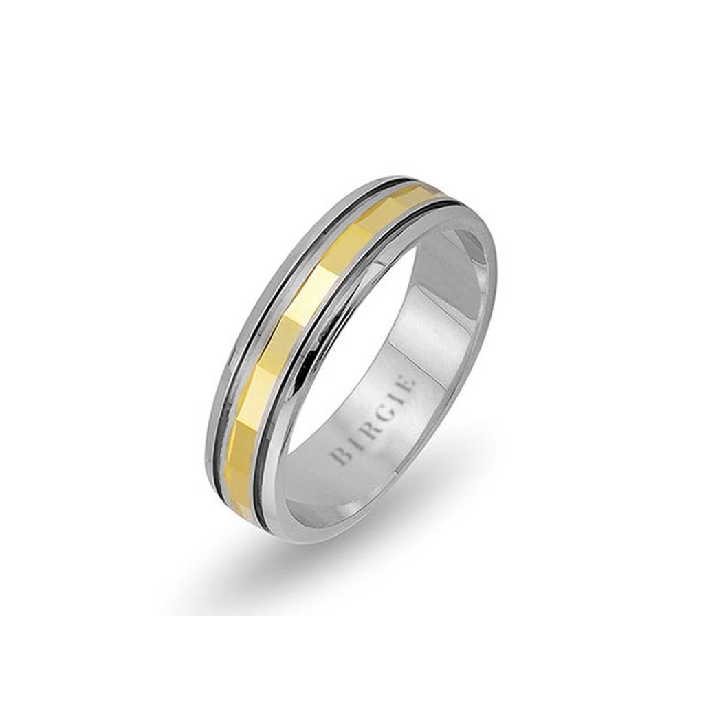 White and Yellow Gold Fulane Wedding Band