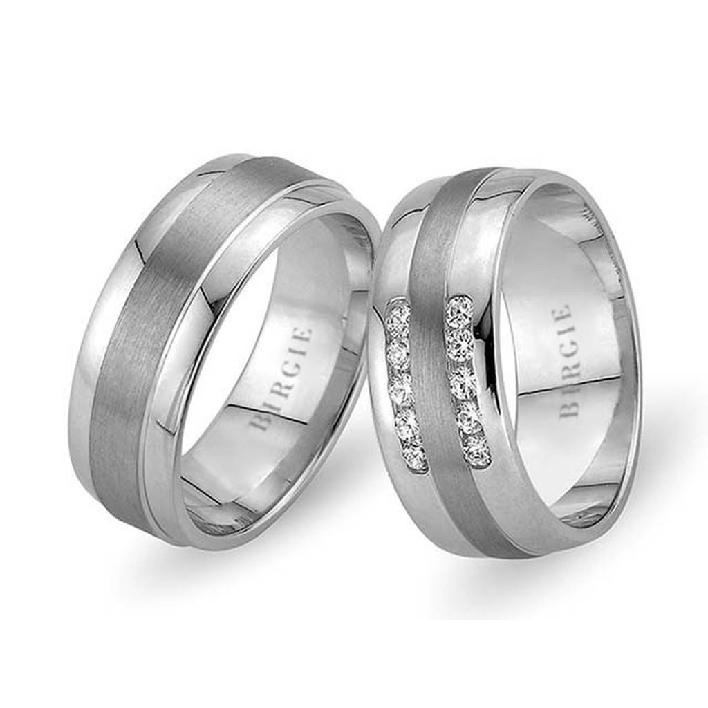 White Gold Fuldane Wedding Band w/ Diamonds