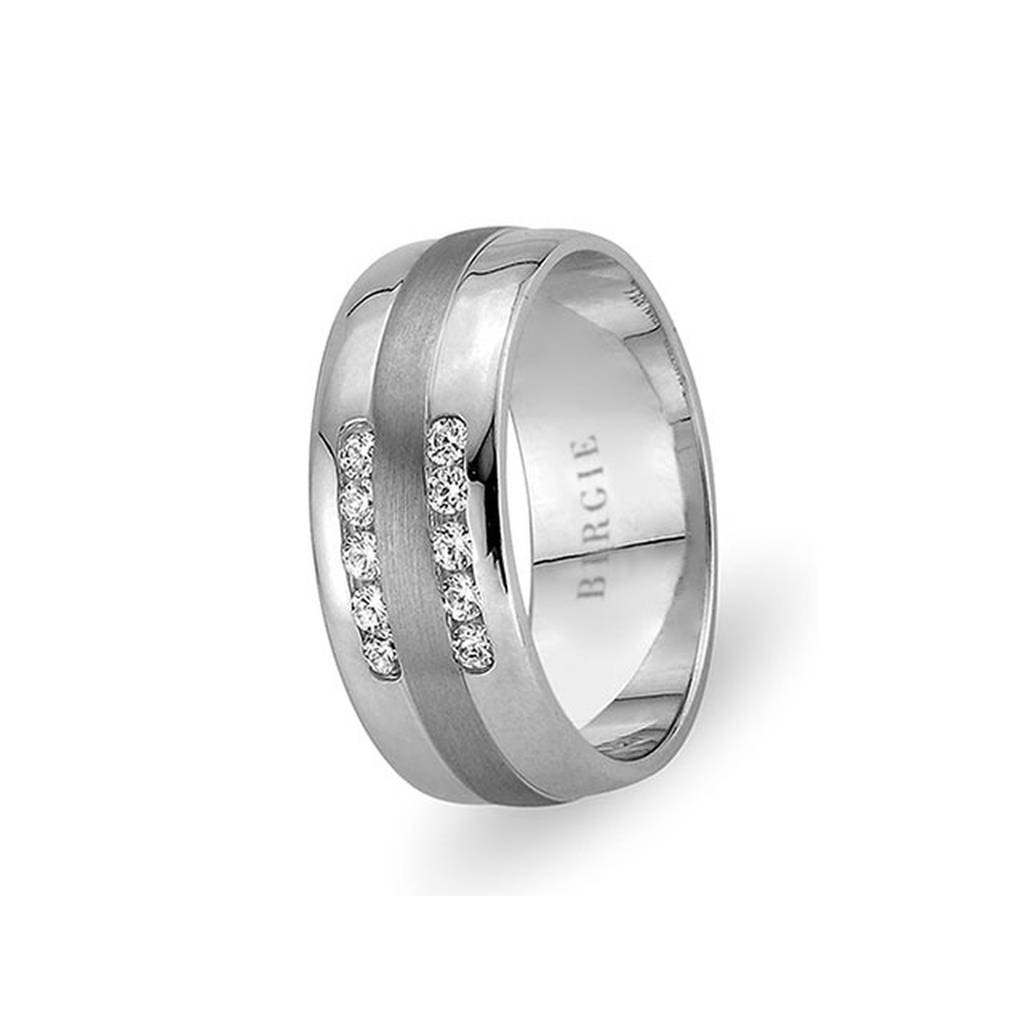 White Gold Fuldane Wedding Band w/ Diamonds