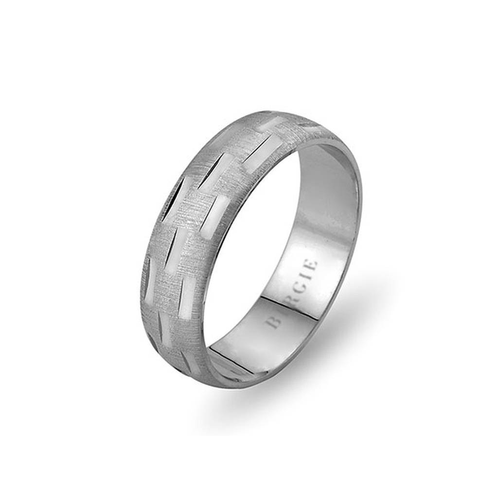 White Gold Lebriz Wedding Band - Birgie Diamant | Fine Jewellery - Diamant & Edelstein Schmuck