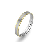 White and Yellow Gold Daffodil Wedding Band