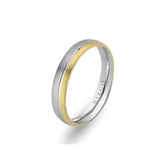 White and Yellow Gold Basil Wedding Band