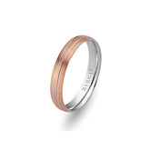 White and Rose Gold Jasmine Wedding Band