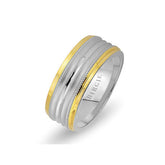 White and Rose Gold Gevheri Wedding Band