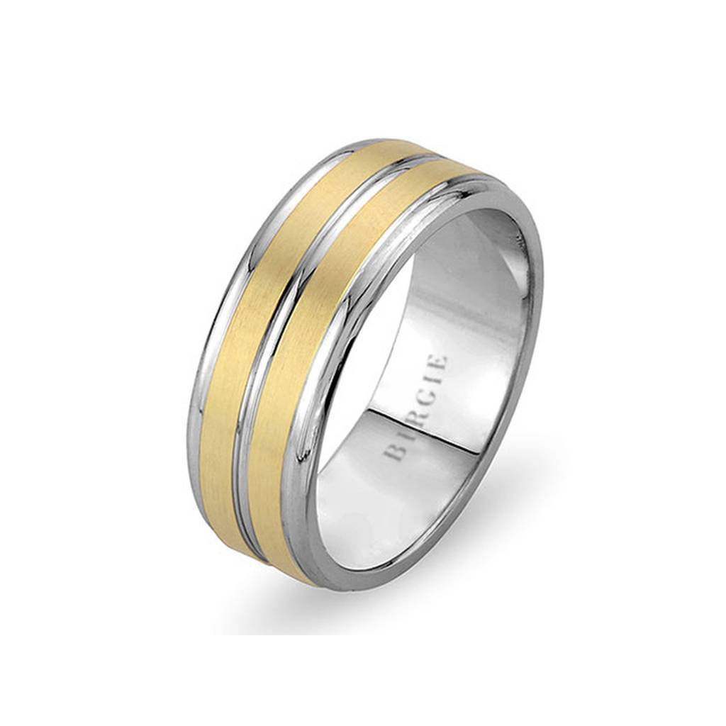 White and Yellow Gold Wedding Band