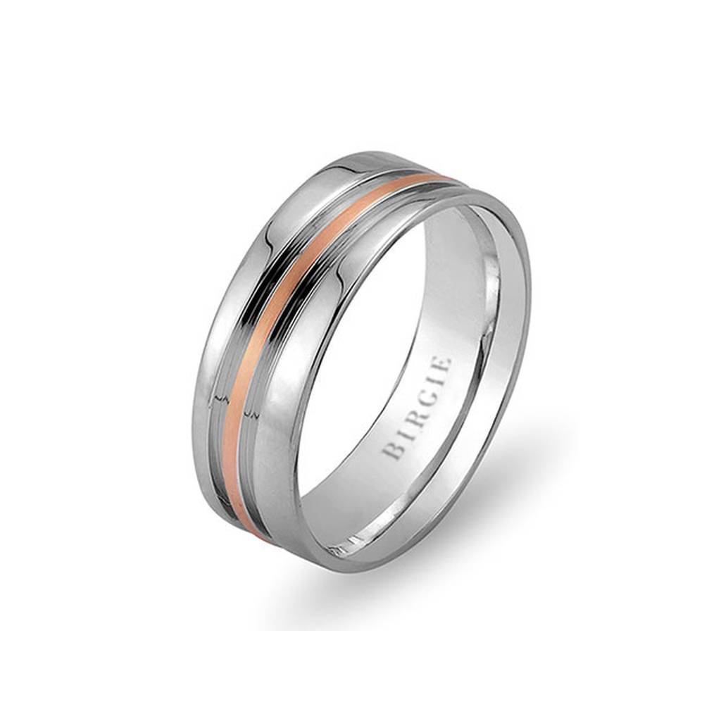 White and Rose Gold Nesimi Wedding Band