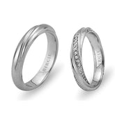 White Gold Style Wedding Band w/ Diamonds - Birgie Diamant | Fine Jewellery - Diamant & Edelstein Schmuck