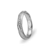 White Gold Style Wedding Band w/ Diamonds - Birgie Diamant | Fine Jewellery - Diamant & Edelstein Schmuck