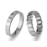 White Gold Misya Wedding Band w/ Diamonds - Birgie Diamant | Fine Jewellery - Diamant & Edelstein Schmuck