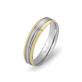 White and Yellow Gold Delos Wedding Band