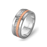 White and Rose Gold Buhari Wedding Band