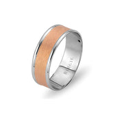 White and Rose Gold Bihzad Wedding Band