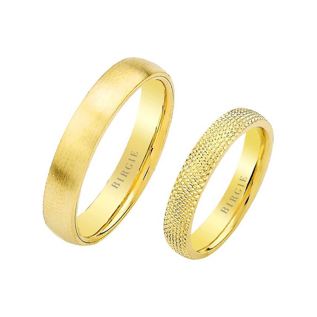 Yellow Gold Convex Matt Classical Wedding Band - Birgie Diamant | Fine Jewellery - Diamant & Edelstein Schmuck