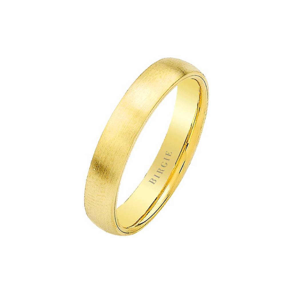 Yellow Gold Convex Matt Classical Wedding Band - Birgie Diamant | Fine Jewellery - Diamant & Edelstein Schmuck