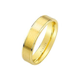 Yellow Gold Flat Matt Classical Wedding Band - Birgie Diamant | Fine Jewellery - Diamant & Edelstein Schmuck