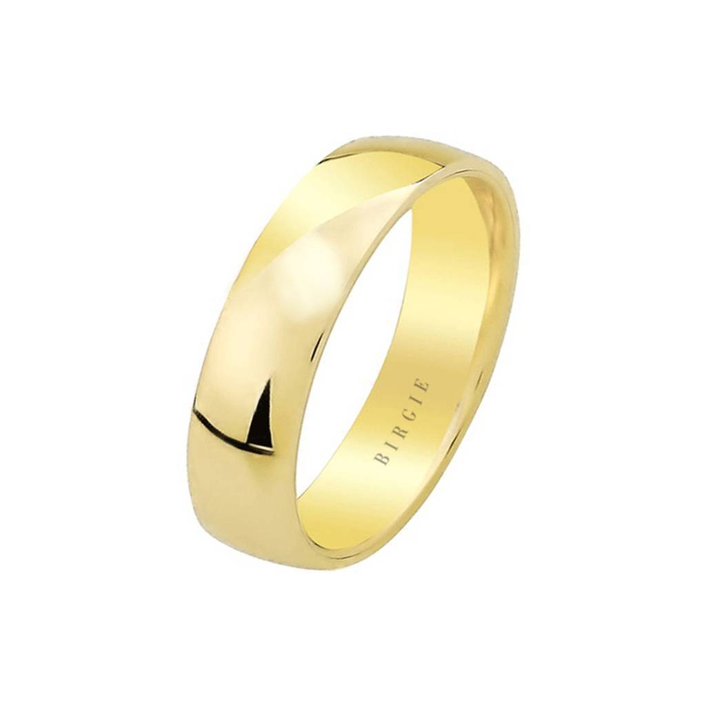 Yellow Gold Convex Classical Wedding Band - Birgie Diamant | Fine Jewellery - Diamant & Edelstein Schmuck