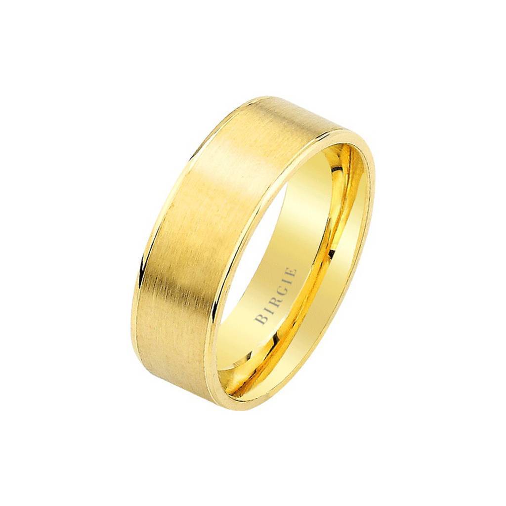 Yellow Gold Flat Matt Classical Wedding Band - Birgie Diamant | Fine Jewellery - Diamant & Edelstein Schmuck