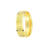 Yellow Gold Textured Classical Wedding Band - Birgie Diamant | Fine Jewellery - Diamant & Edelstein Schmuck