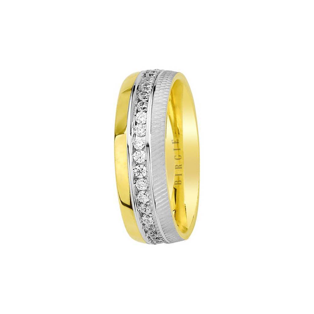 White and Yellow Gold Marquise Wedding Band w/ Diamonds