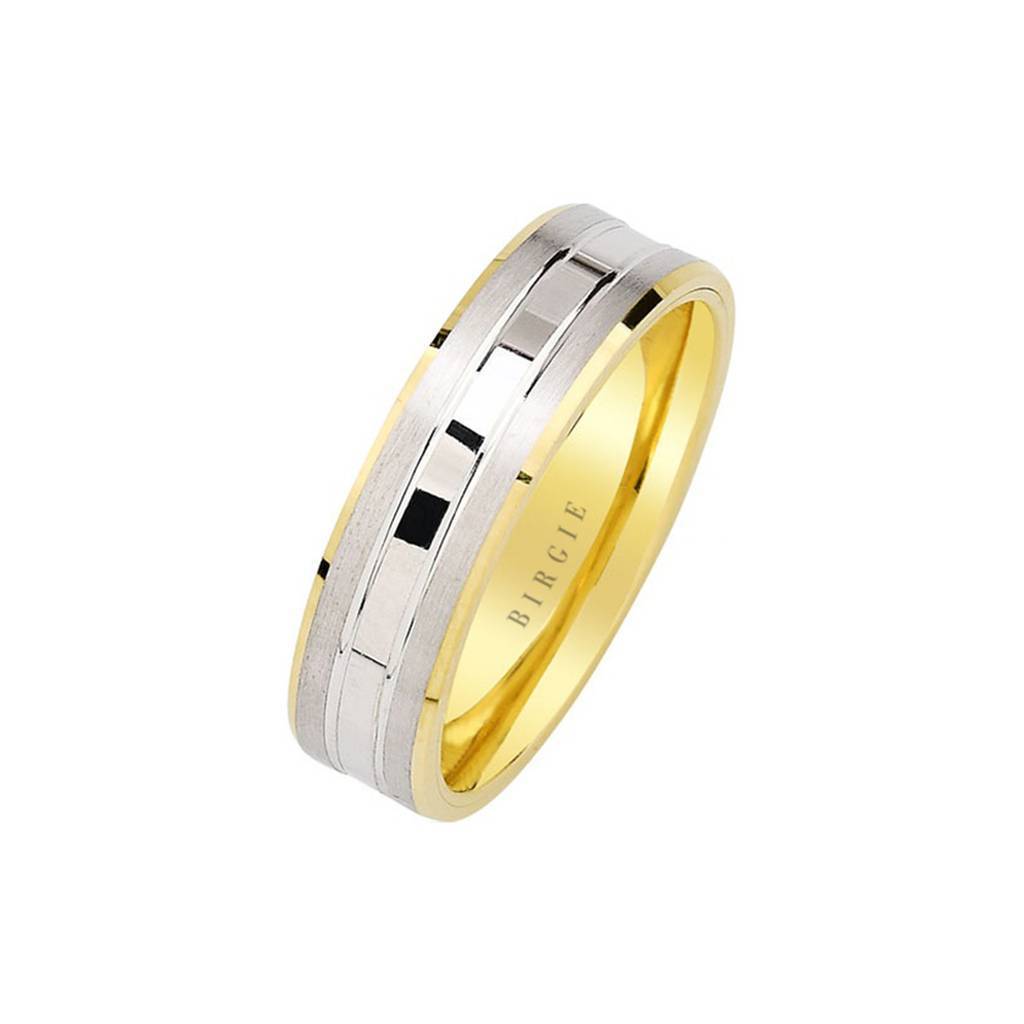 White and Yellow Gold Lebon Wedding Band