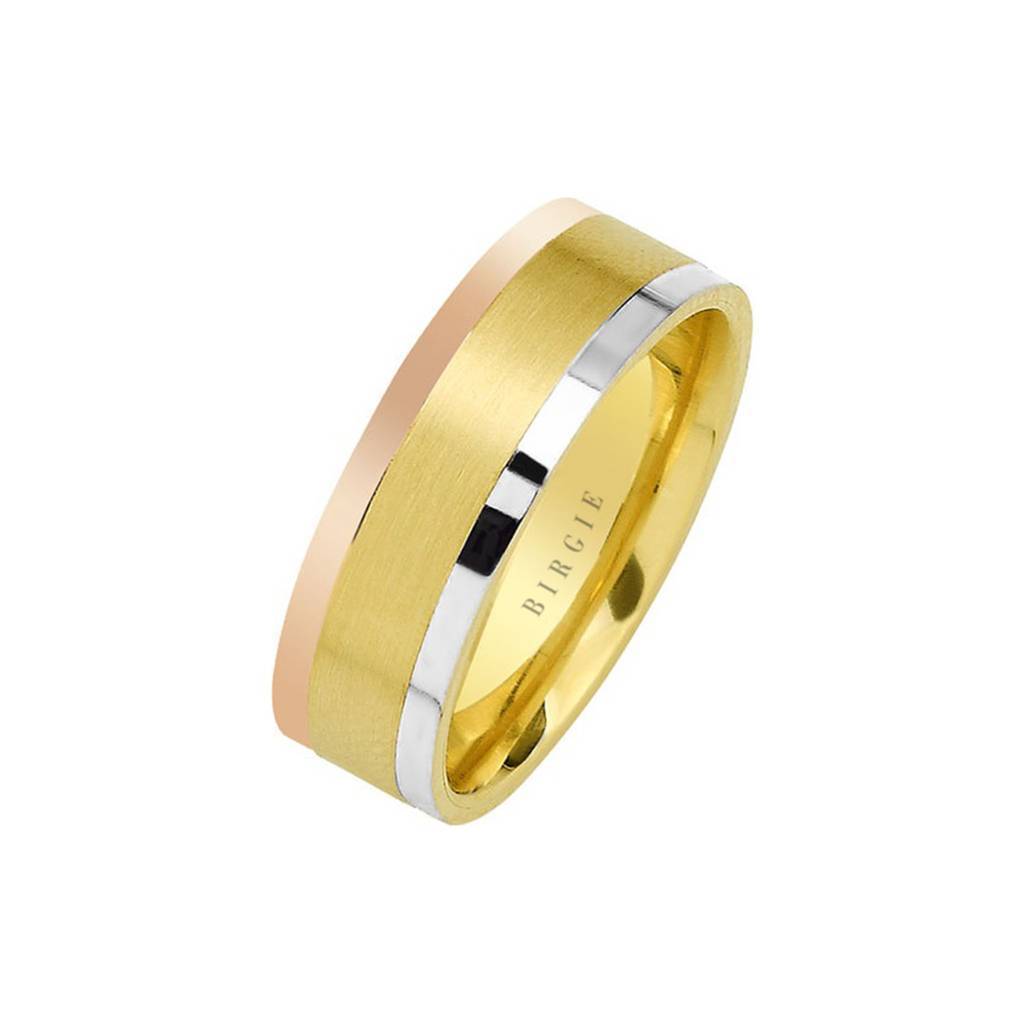 White, Rose and Yellow Gold Wedding Band - Birgie Diamant | Fine Jewellery - Diamant & Edelstein Schmuck