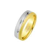 White and Yellow Gold Atlas Wedding Band