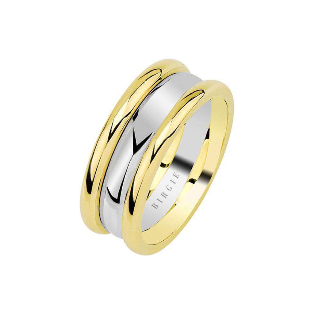 White and Yellow Gold Dardanelles Wedding Band