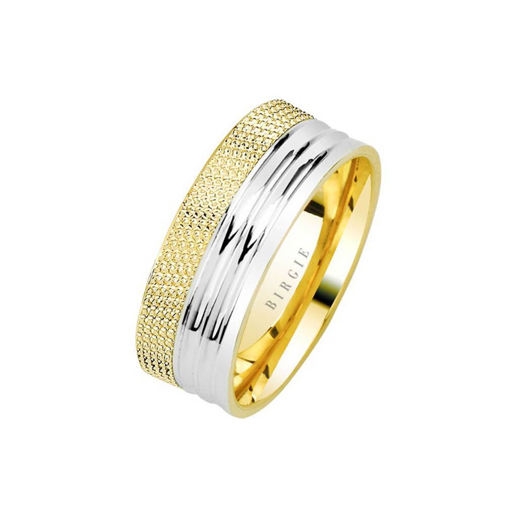 Yellow and White Gold Narmanli Wedding Band - Birgie Diamant | Fine Jewellery - Diamant & Edelstein Schmuck