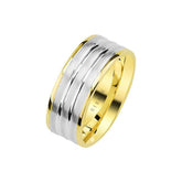 White and Yellow Gold Wedding Band