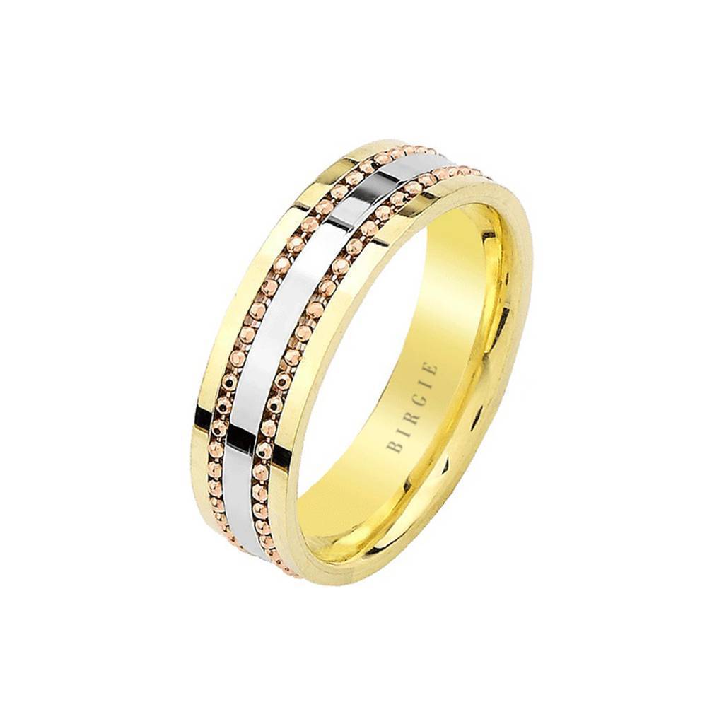 White, Rose and Yellow Gold Wedding Band - Birgie Diamant | Fine Jewellery - Diamant & Edelstein Schmuck