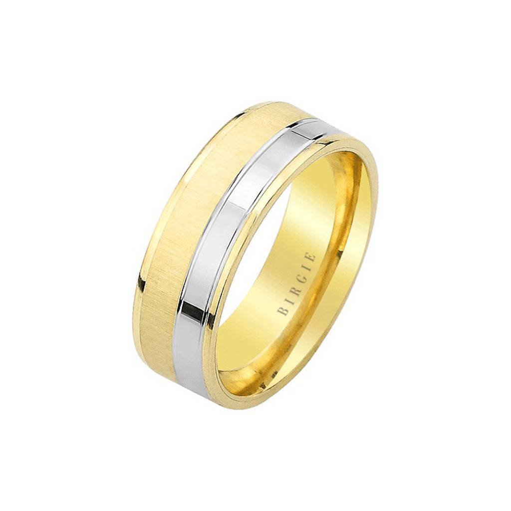 White and Yellow Gold Ishtar Wedding Band