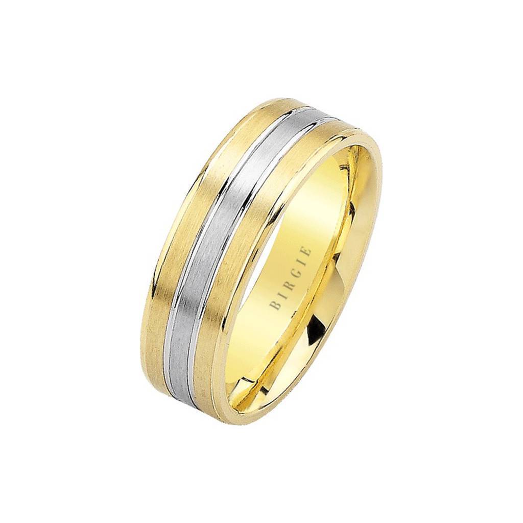 White and Yellow Gold Ve Amoris Wedding Band - Birgie Diamant | Fine Jewellery - Diamant & Edelstein Schmuck